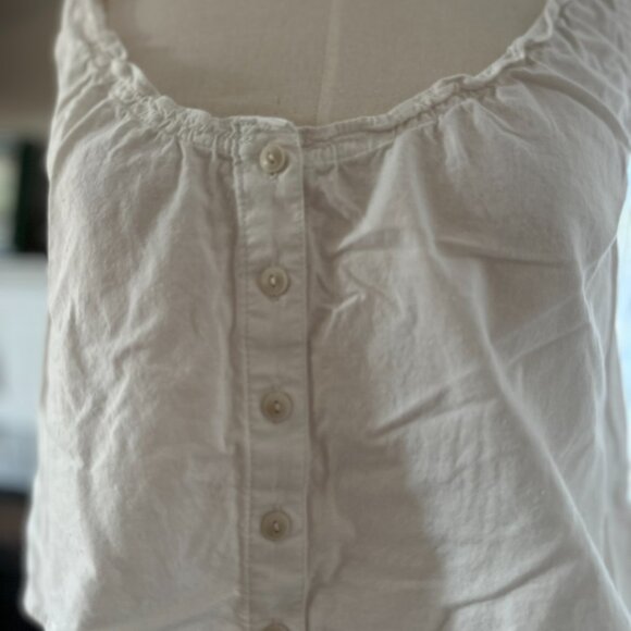 Madewell Denim Ruffled U-Neck Crop Top - Picture 5 of 6